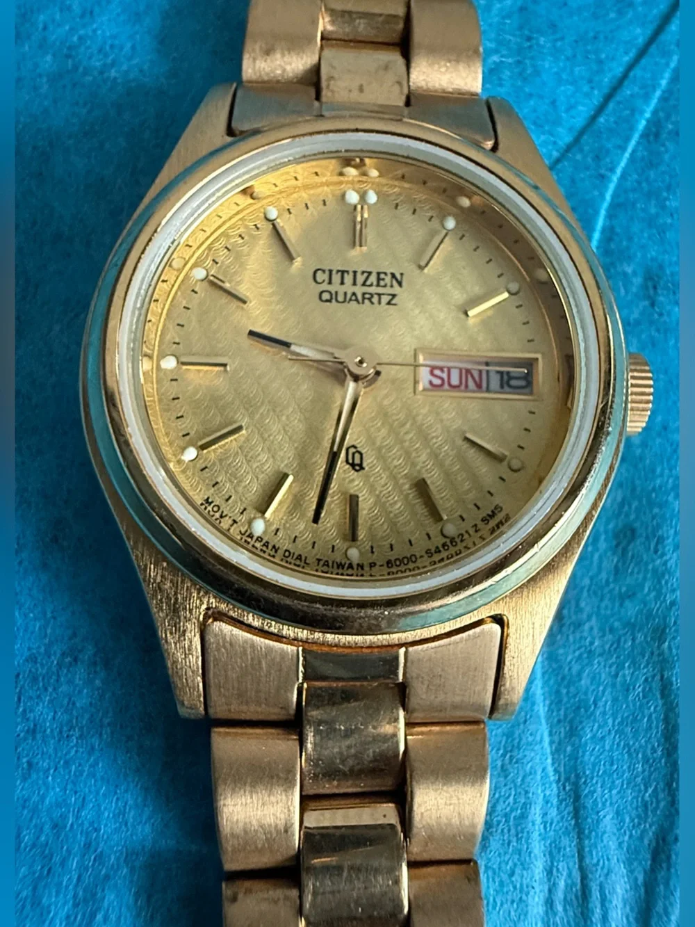 Citizen Gold Tone Watch with Day-Date Display